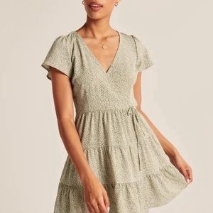 Abercrombie & Fitch Tiered Wrap Mini Dress